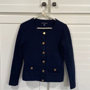 Banana Republic navy & gold buttons Cardigan Size XS